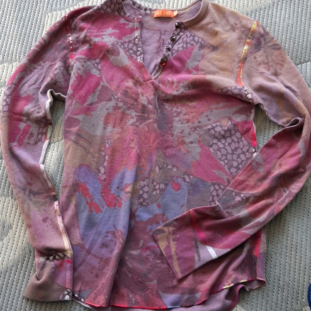 CUT CUTE psychedelic top, M